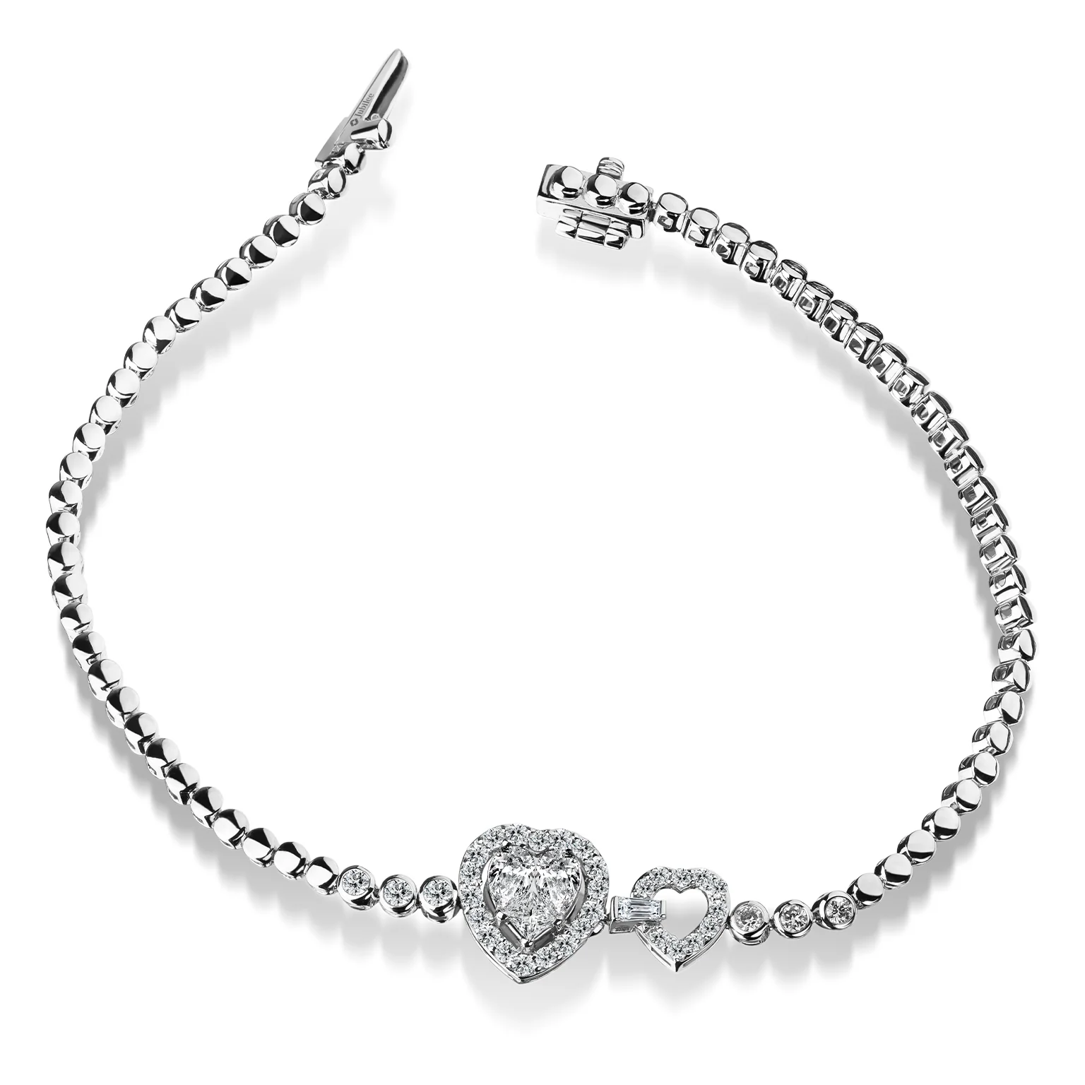 สร้อยข้อมือเพชร Double Hearts of Destiny Bracelet