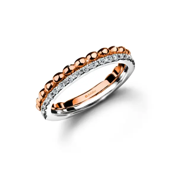 แหวนเพชร Beaded Diamond Band Ring