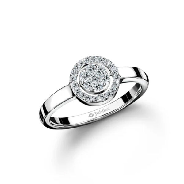 แหวนเพชร Illusion Halo Bold Solitaire Ring